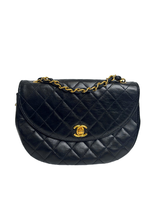 CHANEL Vintage Half Moon Hobo Bag
