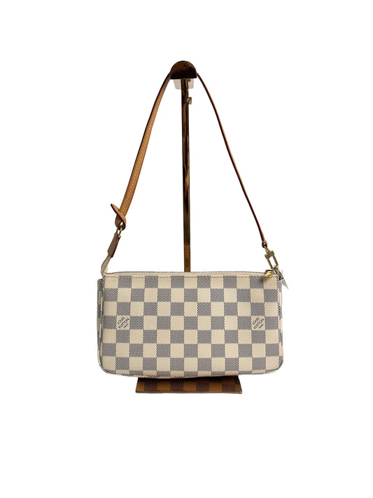 LOUIS VUITTON pochette felicie damier azur canvas crossbody bag