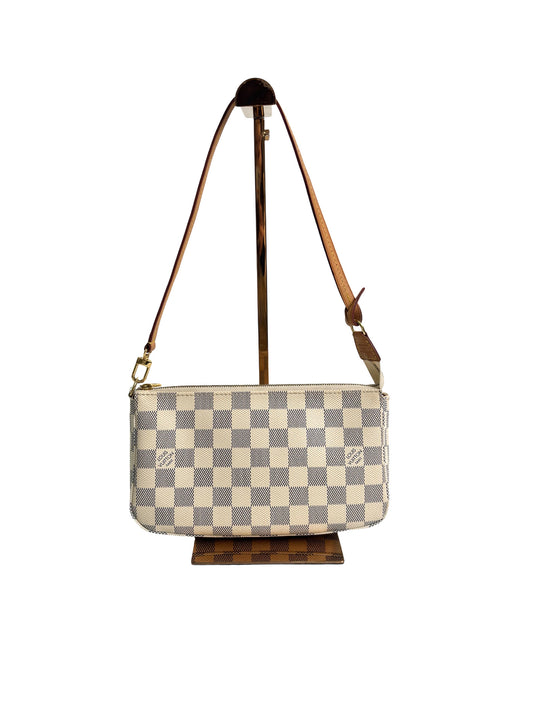 LOUIS VUITTON pochette felicie damier azur canvas crossbody bag