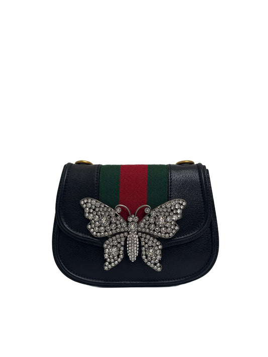 GUCCI Dionysus Butterfly Embellished Saddle Bag