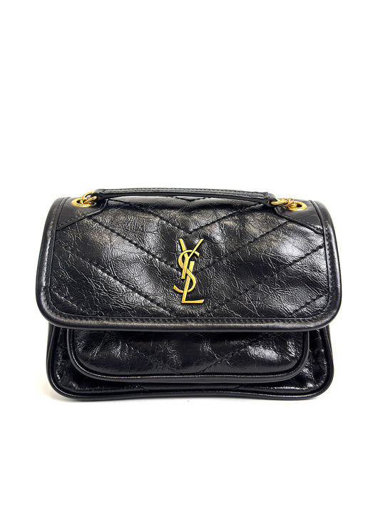 SAINT LAURENT NIKI Mini Quilted Shoulder Bag