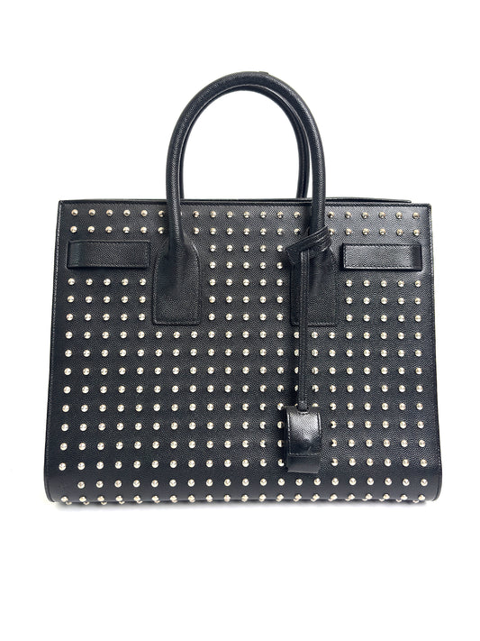 SAINT LAURENT Sac de Jour Medium Tote Bag with Studs
