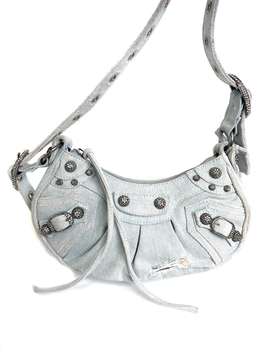 BALENCIAGA Le Cagole Mini Crescent Bag