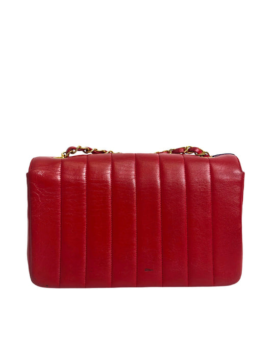 CHANEL vintage diana quilted lambskin flap bag