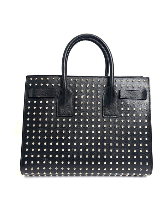 SAINT LAURENT Sac de Jour Medium Tote Bag with Studs