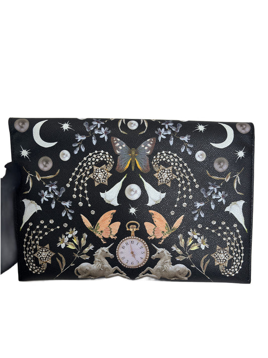 Alexander McQueen Skull & Floral Print Clutch Bag